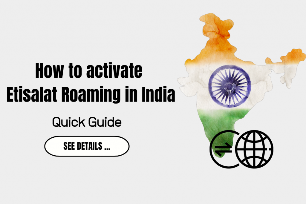 How to activate Etisalat Roaming in India
